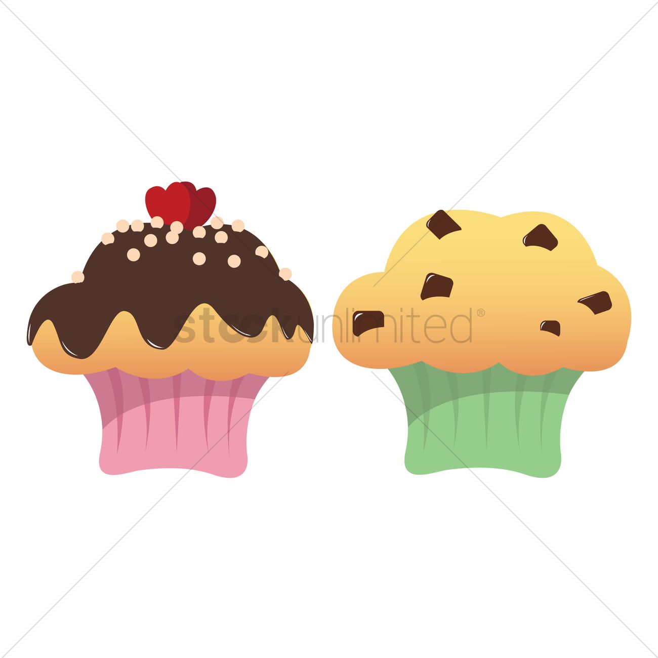 1300x1300 Muffins Vector Image