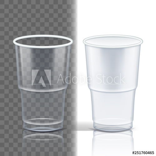 500x500 Plastic Cup Transparent Vector Template Container Drink Mug