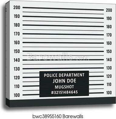 382x390 Police Mugshot Background, Canvas Print Barewalls Posters