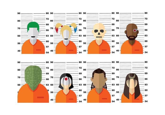 700x490 Suicide Squad Mugshot Vectors
