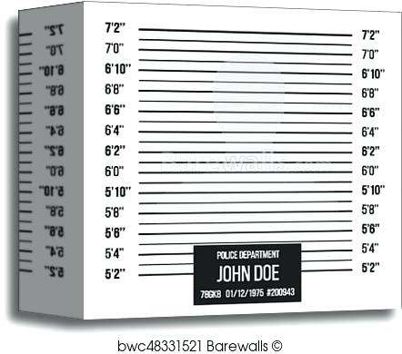 442x390 Mugshot Sign Template