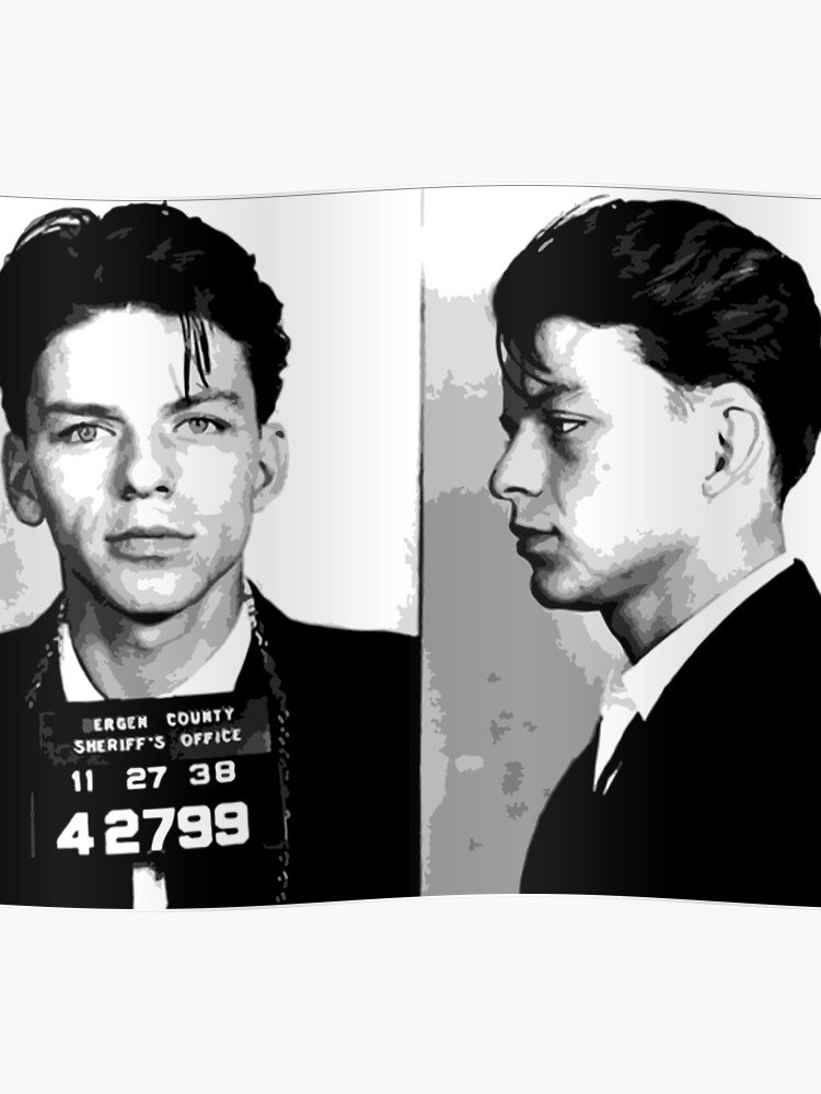 750x1000 Frank Sinatra Mugshot Vector Fan Art Poster