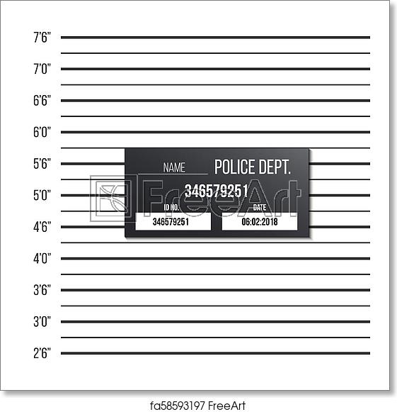 561x581 Free Art Print Of Creative Vector Illustration Of Police Lineup