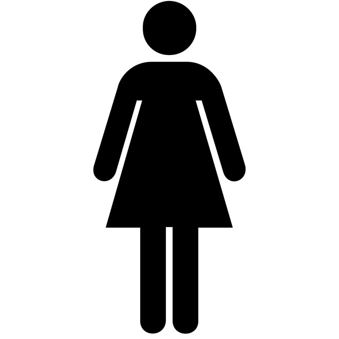 660x660 Toilet For Women Vector Sign