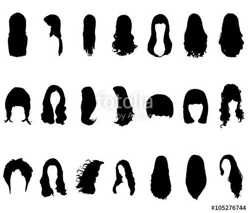 500x429 Pelo De Mujer Stock Image And Royalty Free Vector