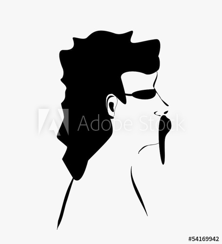 455x500 Man With Mullet And Mustache