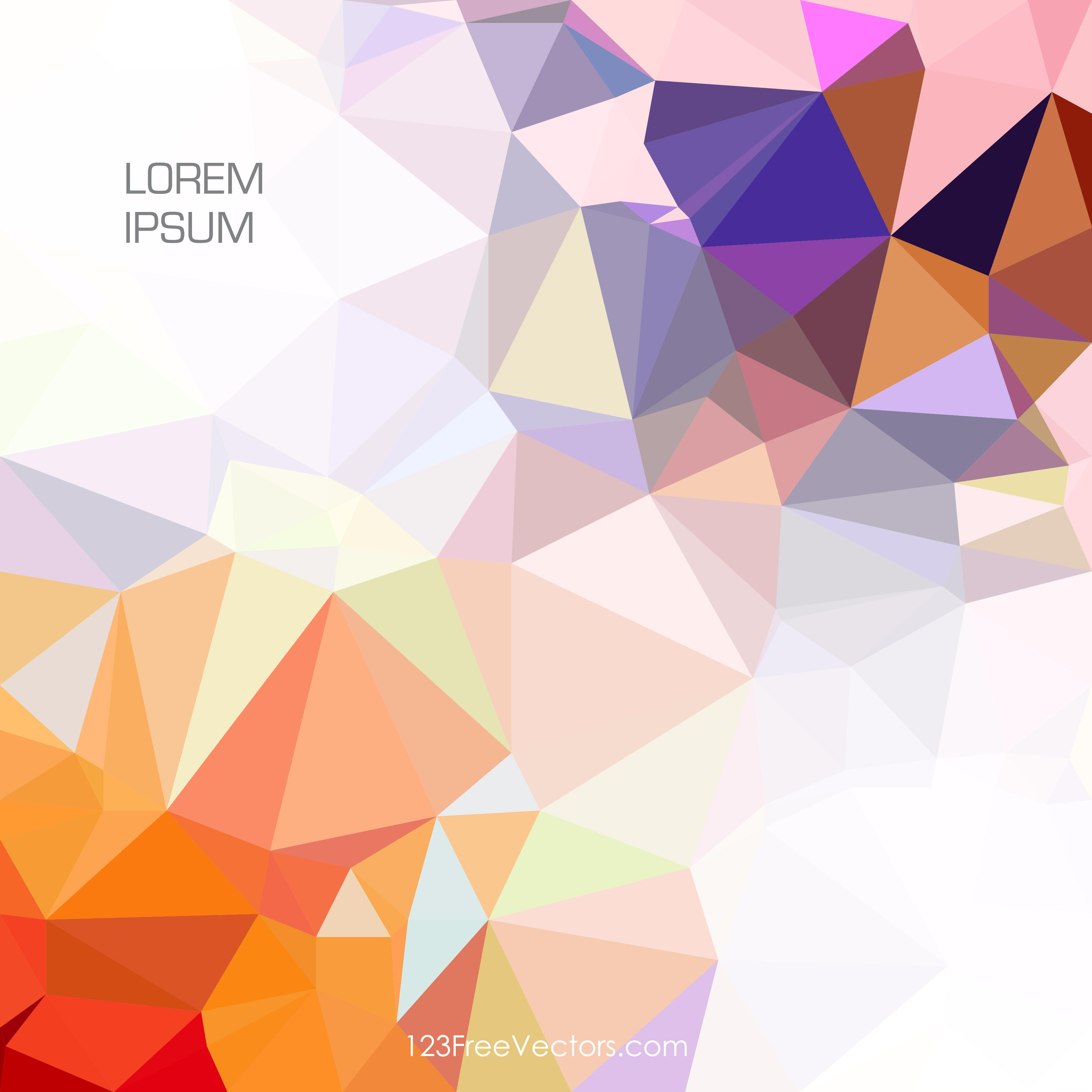 3333x3333 Multicolor Abstract Polygonal Triangular Background Vector