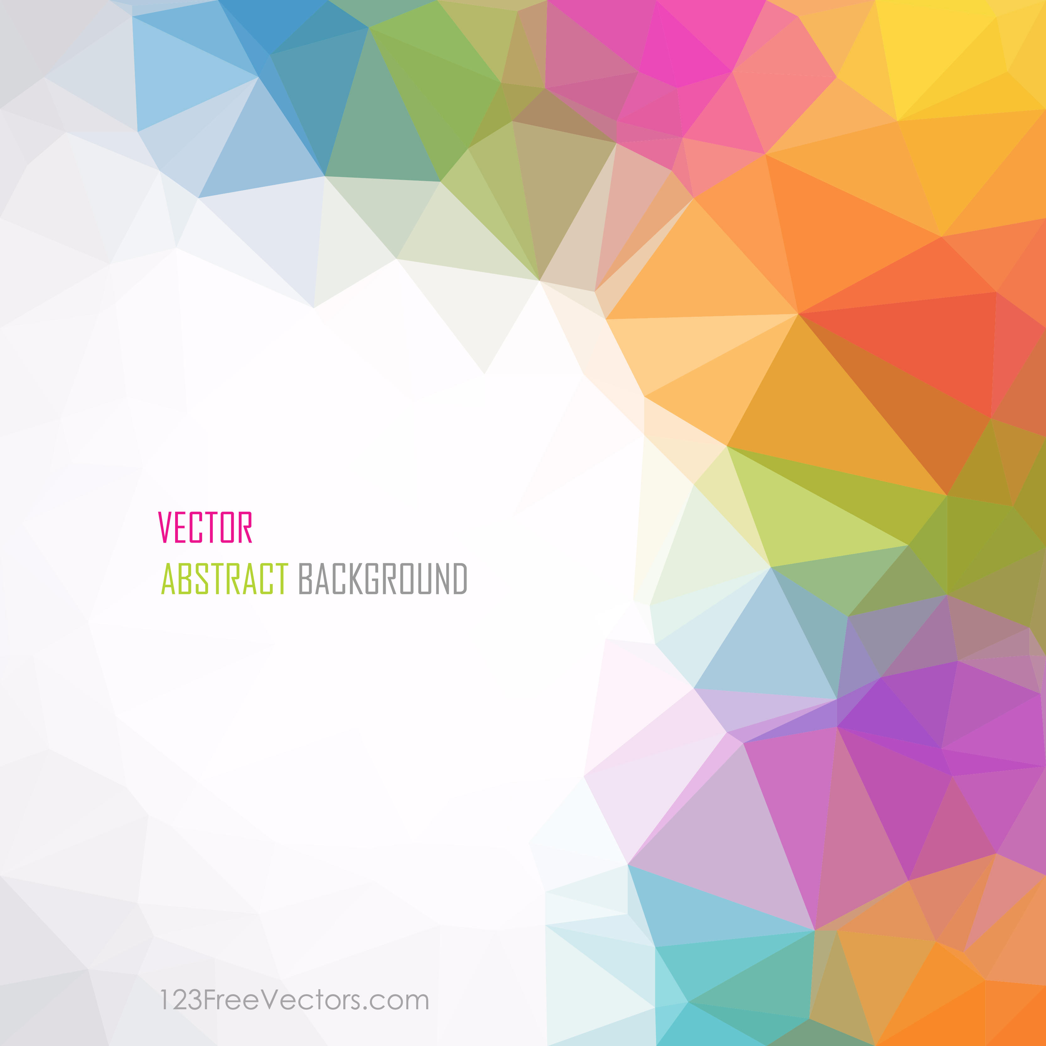 3333x3333 Multicolor Polygonal Triangular Background Vector