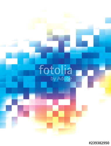 380x500 Abstract Background With Colour Pixel Mosaic On White Multicolor