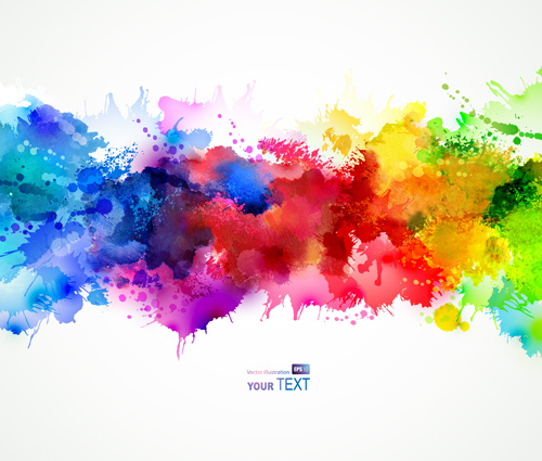 500x425 Multicolor Watercolor Splash Background Illustration Vector Vector