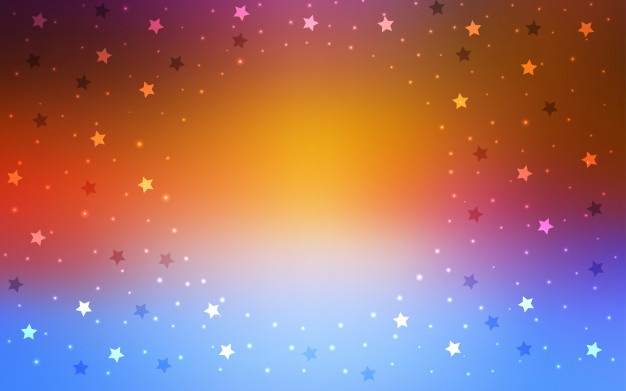 626x391 Light Multicolor Vector Background With Colored Stars Vector