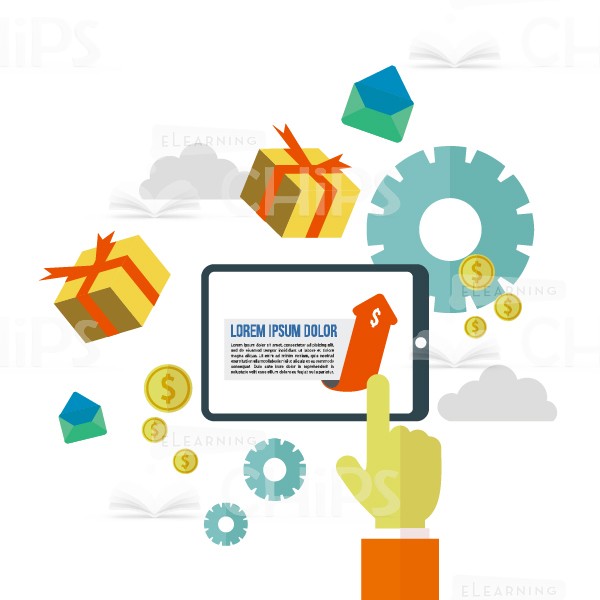 Multimedia Objects Vector Infographic Package 600x600 Multimedia Objects Vector Infographic Package