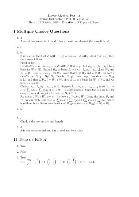 453x640 I Multiple Choice Questions Ii True Or False
