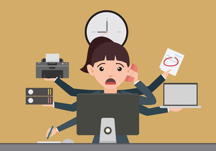 700x490 Multitasking Deadline Free Vector