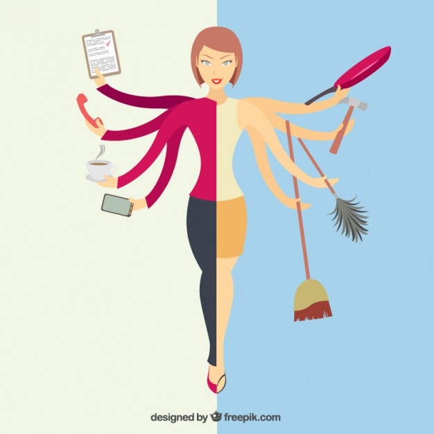 626x626 Multitasking Woman Vector Free Download