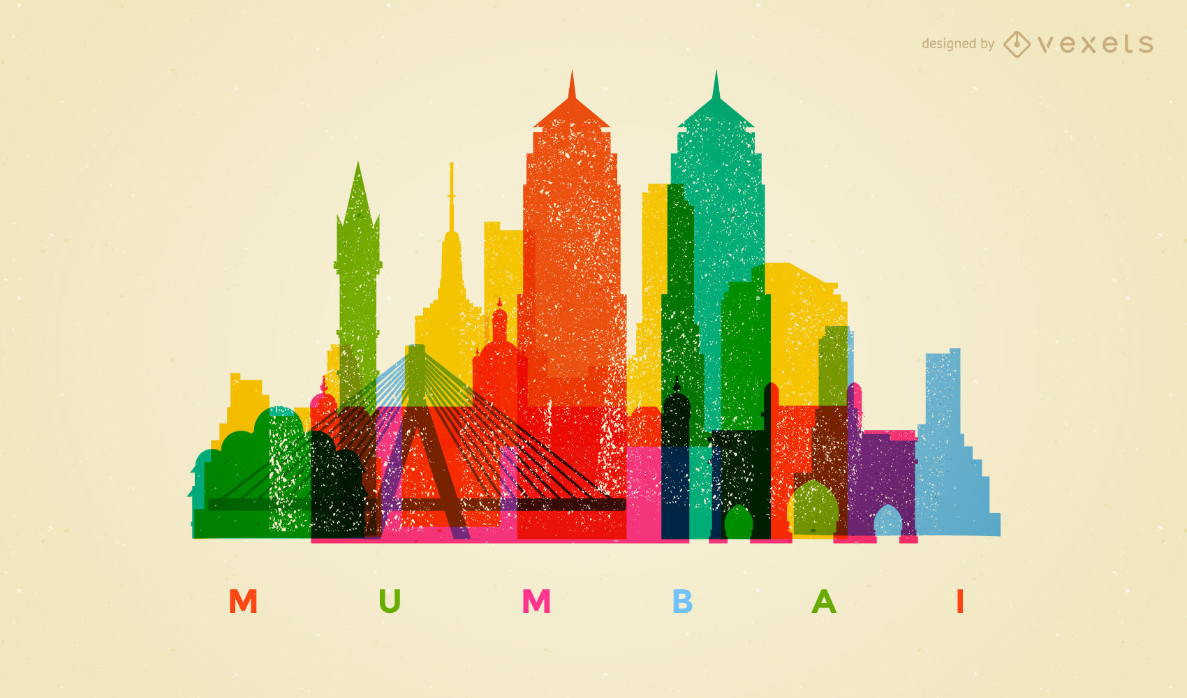 1700x1000 Colorful Mumbai Skyline