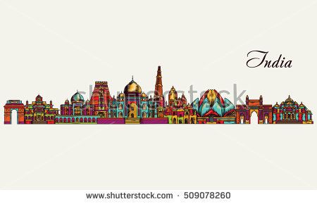 450x290 Hand Drawn India Skyline Vector Illustration Drawings