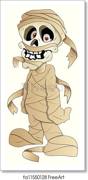 286x581 Free Art Print Of Cartoon Mummy