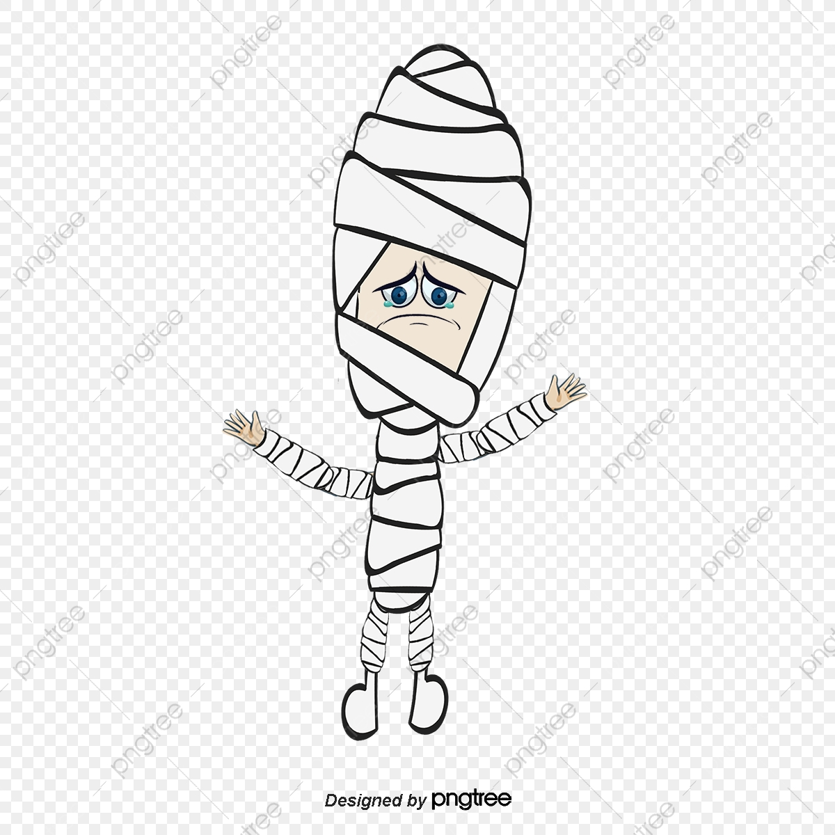 1200x1200 Halloween Cartoon Mummy Vector, Cartoon Clipart, Mummy Clipart