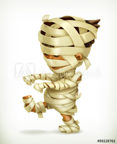 409x500 Little Funny Mummy, Vector Icon