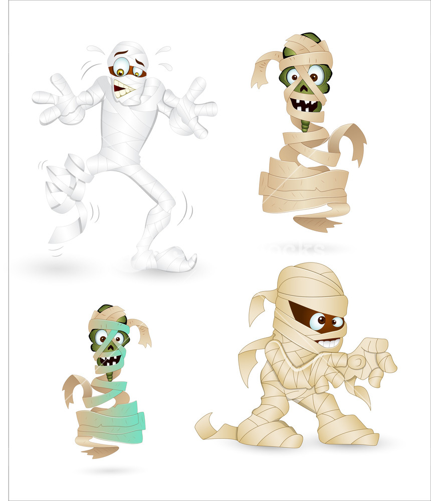 860x1000 Mummy Vector Characters Royalty Free Stock Image