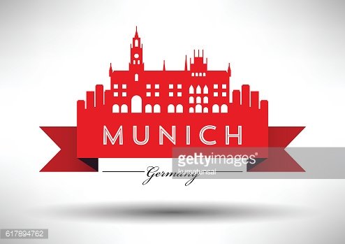 494x349 Vector Graphic Design Of Munich City Skyline Premium Clipart