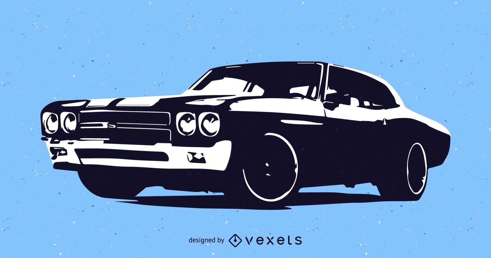 1701x896 Muscle Car Vector Graphic