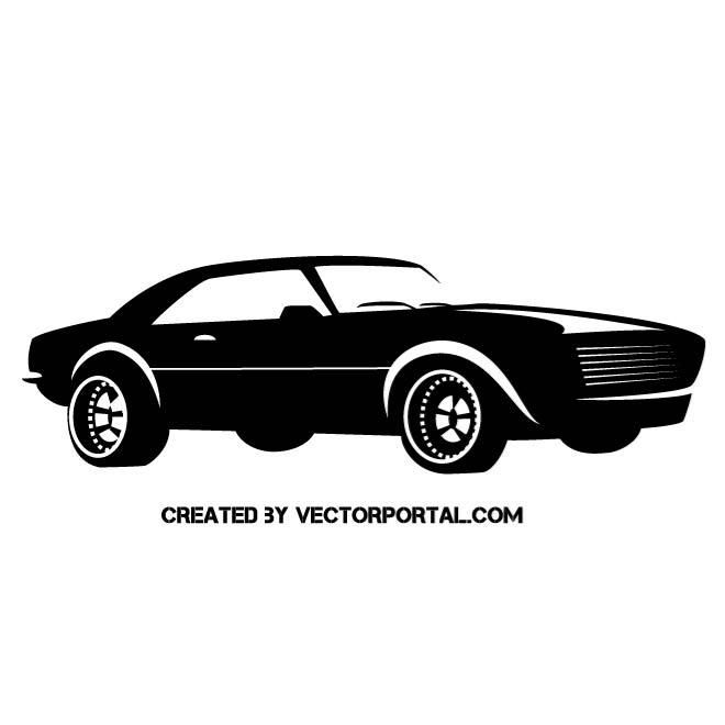 660x660 Muscle Car Vector Silhouette Vehicles Free Vectors Car Vector