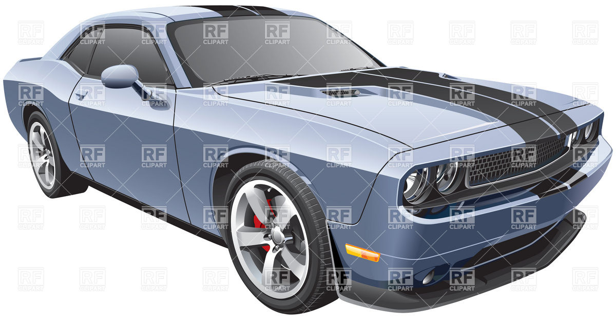 1200x631 American Muscle Car Vector Image Of Transportation Vectorroom