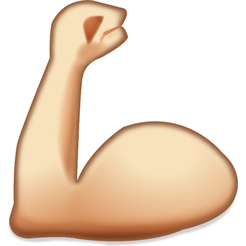 480x480 Flexing Muscles Emoji Shpetinas Emoji, Icon Emoji, Muscle