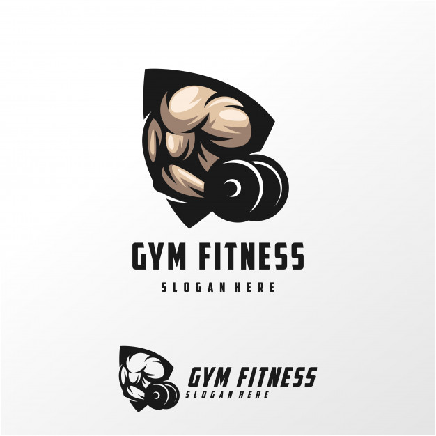 626x626 Muscle Logo Design Vector Illustration Template Vector Premium