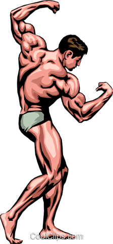 224x480 Muscle Man Royalty Free Vector Clip Art Illustration