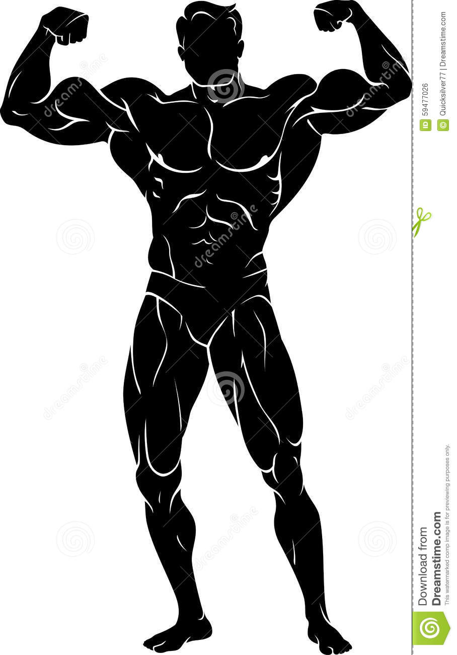 908x1300 Huge Collection Of 'muscle Man Silhouette Clip Art' Download More