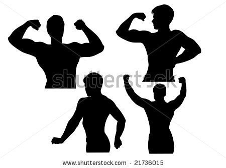 450x336 Muscle Man Silhouette Puppets Man Logo, Silhouette, Muscle Men