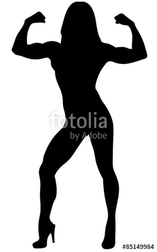 312x500 Fitness Girl Silhouette Stock Image And Royalty Free Vector