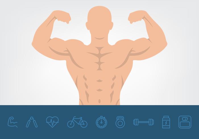 Muscle And Health Icons Set Vector 700x490 Muscle And Health Icons Set Vector