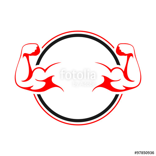 Strong Muscle Hands Circle Emblem Stock Image And Royalty Free 500x500 Strong Muscle Hands Circle Emblem Stock Image And Royalty Free