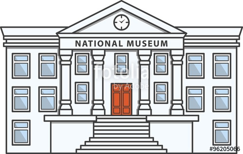 500x317 Museum Building Doodle Illustration Cartoon Stock Image