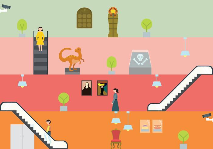 700x490 Museum Vector Illustration