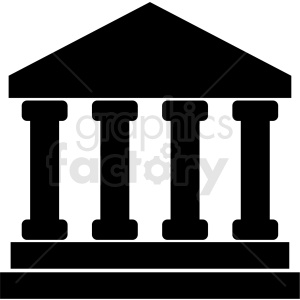 300x300 Black Museum Vector Icon Clipart Royalty Free Gif, Png