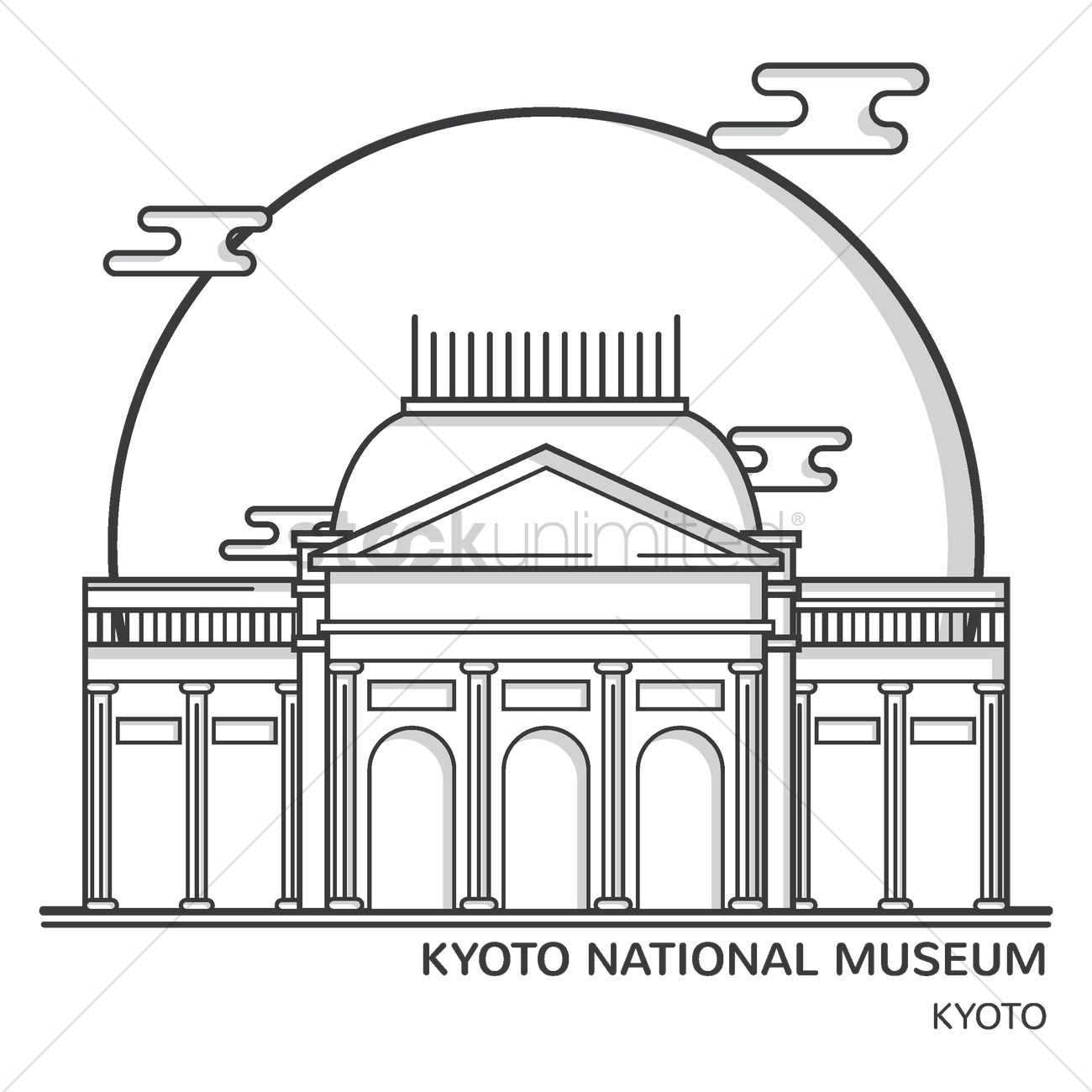 1300x1300 Kyoto National Museum Vector Image