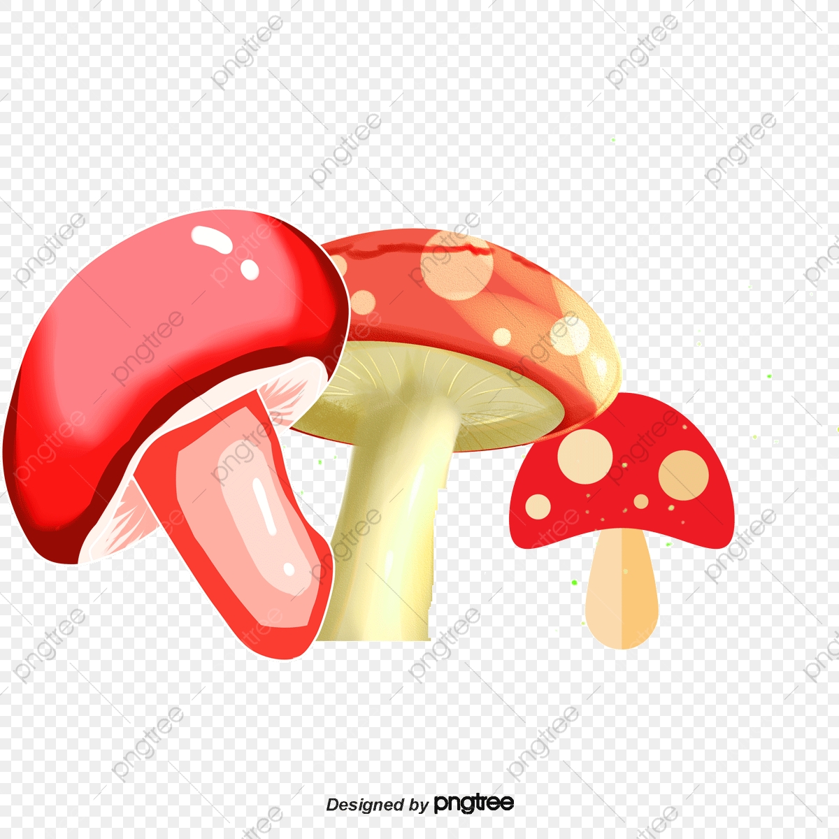 1200x1200 Cartoon Vector Grass Red Mushroom, Cartoon Vector, Grass Vector