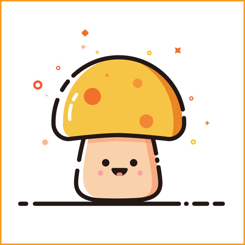 500x500 Mushroom Cartoon Vector Material Free Download