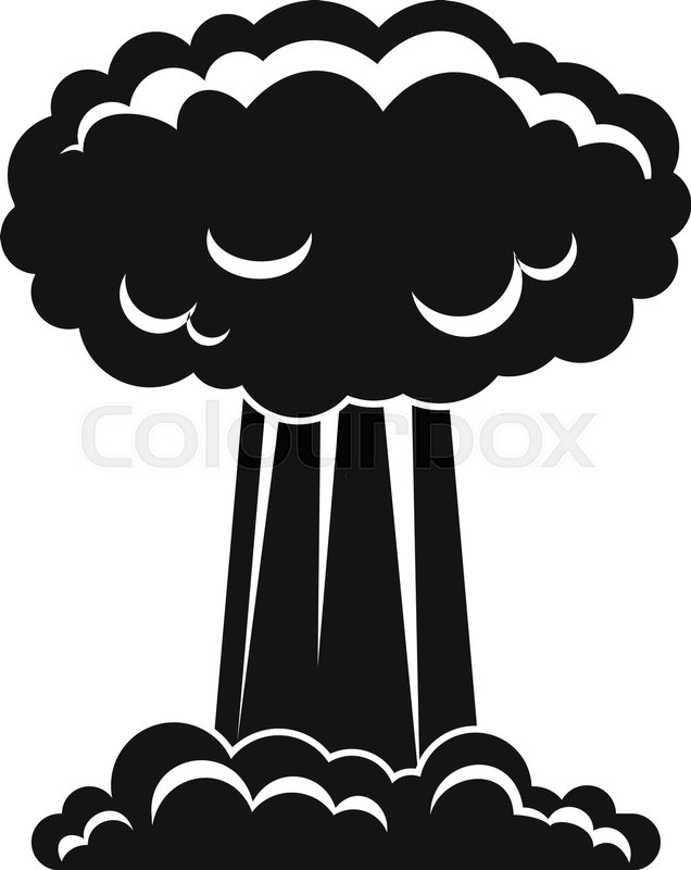 636x800 Mushroom Cloud Icon Simple Stock Vector Colourbox