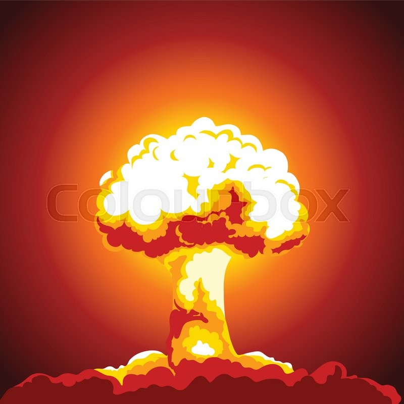 800x800 Nuclear Explosion Illustration Stock Vector Colourbox