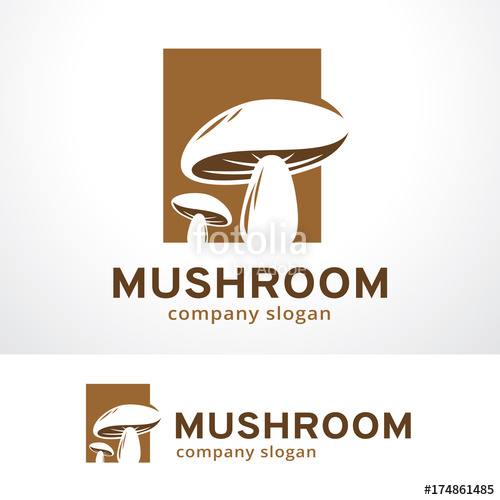 500x500 Mushroom Logo Template Design Vector, Emblem, Design Concept