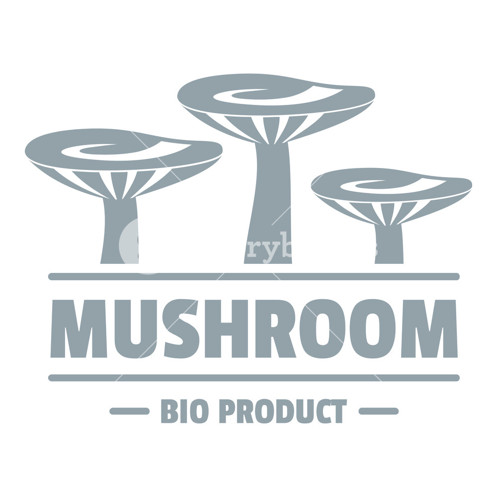 1000x1000 Mushroom Bio Organic Logo Simple Illustration Of Mushroom Bio