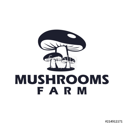 500x500 Mushroom Farm Logo Design Stock Image And Royalty Free Vector