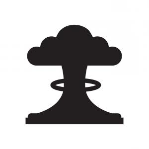 300x300 Mushroom Cloud Nuclear Explosion Silhouette Vector Catchsplace