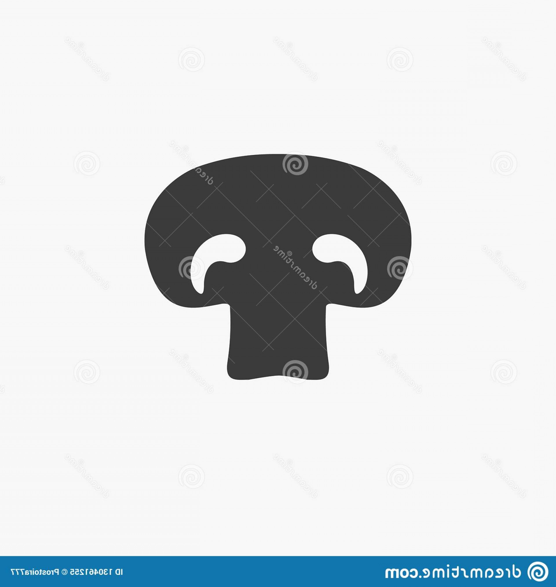 1920x2026 Mushroom Vector Icon Champignon Simple Silhouette Food Pizza Slice